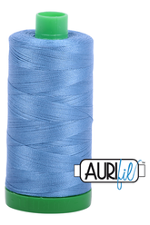 Aurifil Mako 40wt 2-ply Cotton 1000 m 1094 yd. spool - 2725 Light Wedgewood